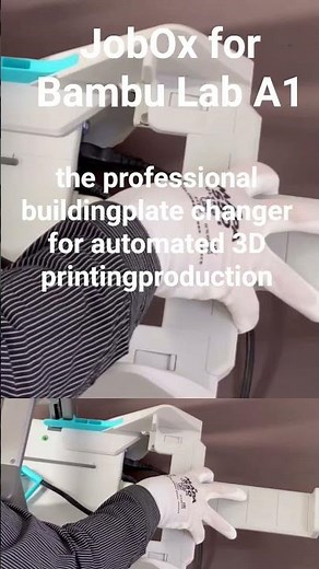 JobOx - prof. automated buildplate changer for 3D printing production. #BambuLab #JobOx #3DPrinting