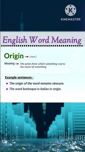 what is the definition of origin #english #origin