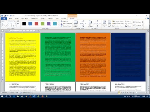 Add Different Page Colors in MS Word