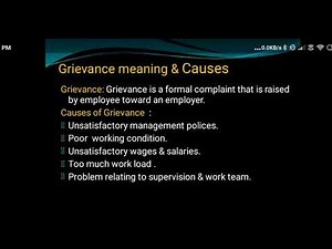 Grievance handling procedure l causes of grievance