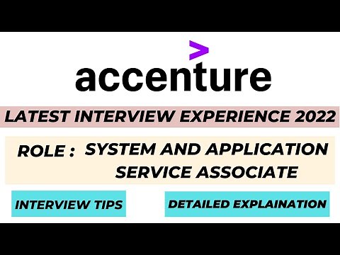 Accenture Interview Experience || System & Application Service Associate || Interview Tips