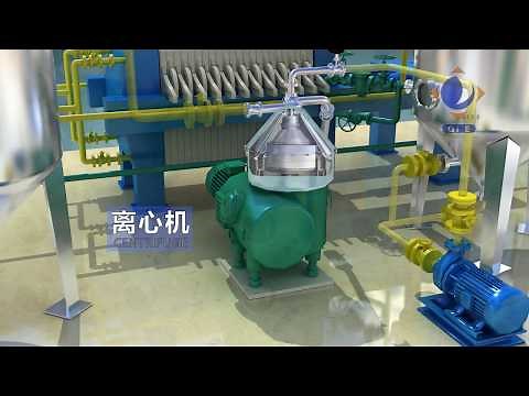 Copra oil mill plant. Coconut meat oil making and refining. Dried coconut oil exaction plant