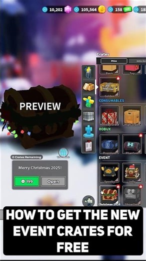 Free Christmas 2025 Crates! #tds #roblox #gaming #christmas #event #towerdefensesimulator