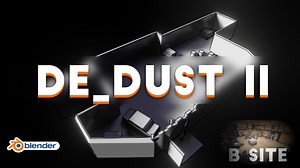 Making Dust 2 in Blender (Low Poly Game SpeedArt)