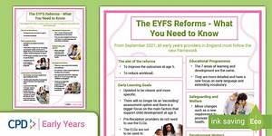 EYFS Reforms Poster