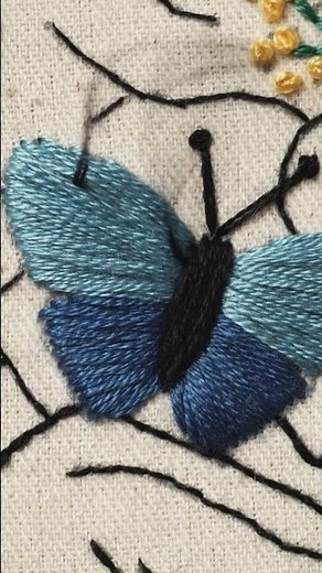 Learn How To Embroider a BUTTERFLY