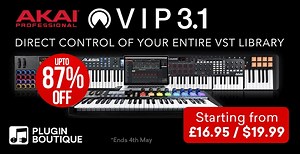 Save up to 87% on Akai Professional's VIP 3.1 music software