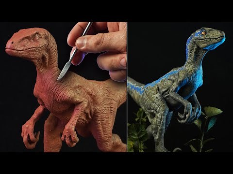 Sculpting VELOCIRAPTOR [ Blue ] | Jurassic World Dominion
