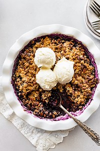 Healthy Blueberry Crumble