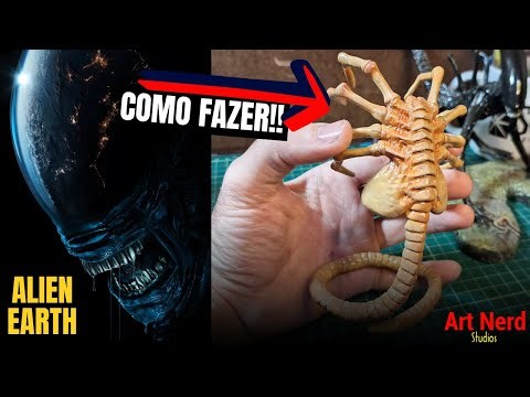COMO FAZER O Facehugger de ALIEN EARTH da Disney!! Art Nerd Studios