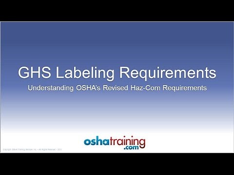 Free OSHA Training Tutorial - Understanding the GHS Labeling System