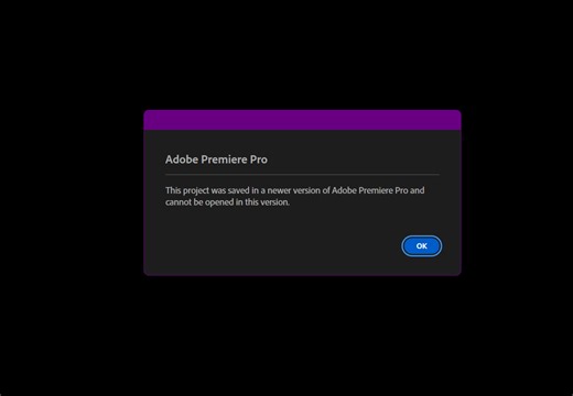 Unable to Open Project – “Saved in a newer version” Error
