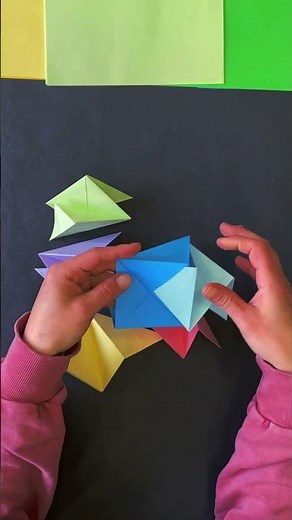 Origami 3D Cube - Modular Origami Cube 6 Sonobe Units