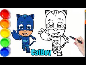 CatBoy Pj Mask Drawing and Coloring For Kids How To Draw CatBoy