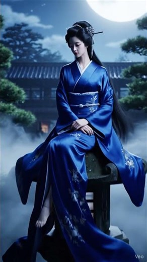 [8s | 4K] 🌙 Ephemeral Cat Transformation | Japanese Art #shorts