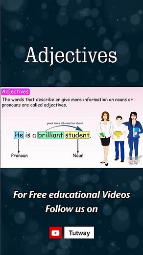 Adjectives - Definition, Forms, Types, Use & Example | Types of Adjectives | English Grammar #shorts
