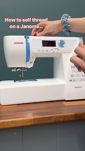 How to self-thread on a Janome Sewing Machine 🧵 Start your sewing projects and crafts off smoothly with the self-threading mechanism on a Janome, the perfect way to get sewing without the fuss of threading ✂ What else do you want us to show you on a Janome? ✨ Let us know below 👇 #SewingMachine #Needle #SewSewSew #JustSew #Janome #SewingTricks #SewingMums #justfabrics | JUST FABRICS