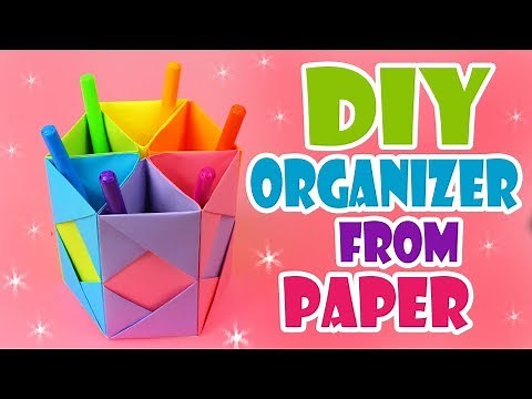 DIY DESK ORGANIZER PAPER TUTORIAL SO-SO EASY