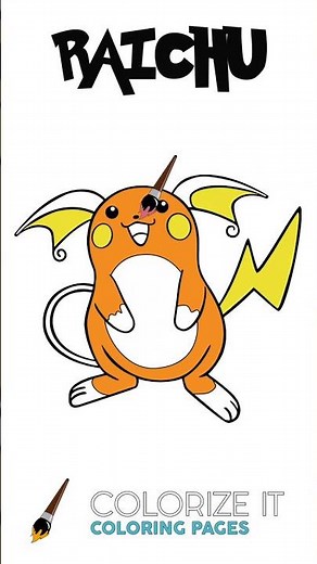 Pokemon coloring book | Pikachu coloring page