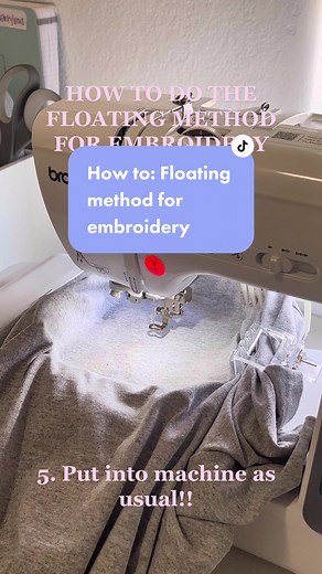How to: Floating method for embroidery
