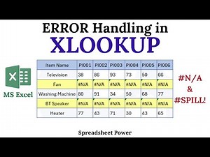 Error Handling in XLOOKUP Function