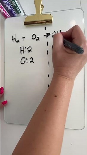 How to Balance H2 + O2 = H2O #chemistry #science #education #balancechemicalequation