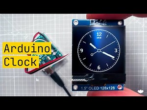 Arduino OLED Clock Project (tutorial for beginners, u8g2, Arduino UNO, OLED display, SH1107,SSD1306)