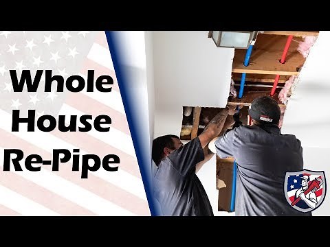 How to Do a Whole House Re-Pipe Using PEX [The Original Plumber - Open 7 Days A Week]