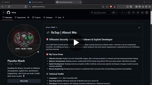 #windowsinternals #malwaredevelopment #redteamleaders #cybersecurity #redteaming #reverseengineering #c #assembly #brocode | Piyusha Akash