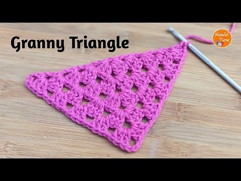 Easy Crochet Triangle Shawl for BEGINNERS | GRANNY TRIANGLE Motif