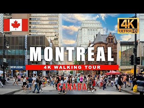 🇨🇦 Street Life in Montreal - Walking Tour of St. Catherine - Street Canada City Walk [4K HDR/60fps]