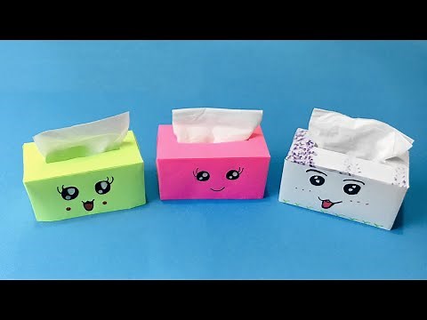 How to Make a Paper Tissue Box | DIY Tissue Paper Box | Easy Origami Craft Ideas