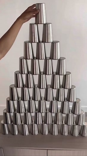 Mastering the Art of Stacking Metallic Cups
