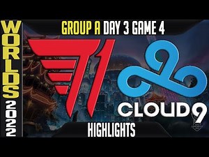 T1 vs C9 Highlights | WORLDS 2022 Day 3 Group A Game 4 | T1 vs Cloud9