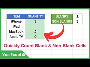 Count Blank and Non Blank Cells in Excel