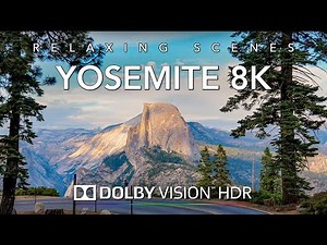 Driving in California Yosemite in 8K HDR Dolby Vision at Sunset