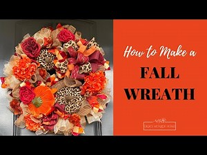 How to Make a Fall Wreath with Deco Mesh - FLOWER FRIDAY LIVE