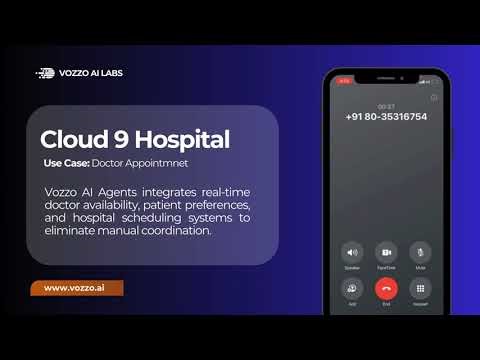 How Vozzo’s Voice AI Automates Doctor Appointments | Cloud9 Hospital Demo
