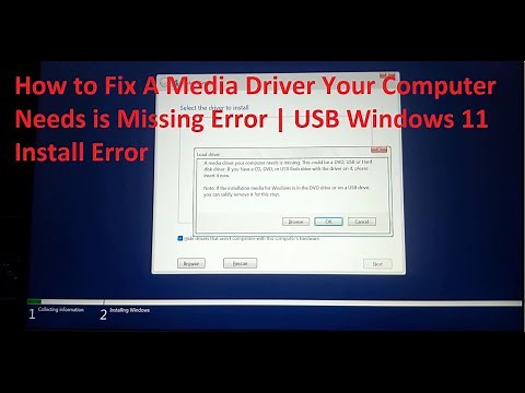 USB Windows 11 Install Error | How to Fix A Media Driver Your Computer Needs is Missing error