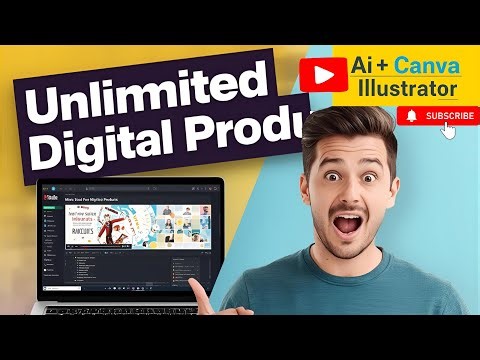 AI + Canva + Illustrator = Unlimited Digital Products for Etsy & Creative Market