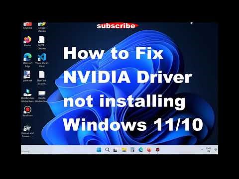 How to Fix NVIDIA driver not installing in Windows 11 and Windows 10