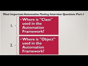 Automation Interview Questions and Answers Part 1 | OOPs Concepts used in Automation Framework