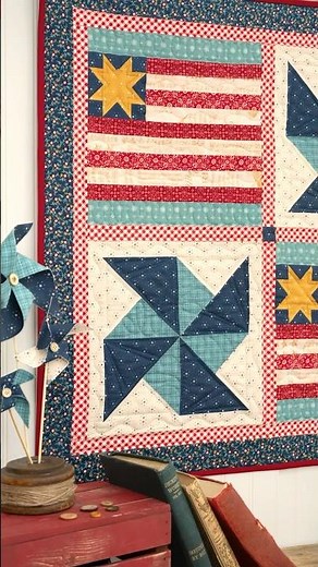 Piece perfect pinwheels with Jen in this fun tutorial! #quilting #diy #patrioticsewing