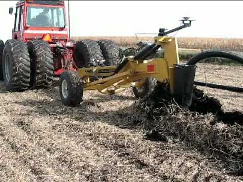 Installing Prinsco farm drainage tile with the Gold Digger tile plow