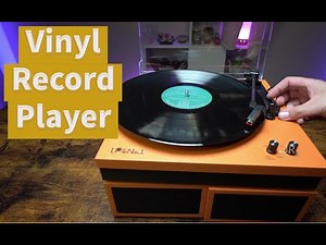 LP&No.1 Bluetooth Vinyl Record Player with External Speakers, 3-Speed Belt-Drive Turntable