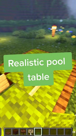 How to Make a Realistic Pool Table in Minecraft