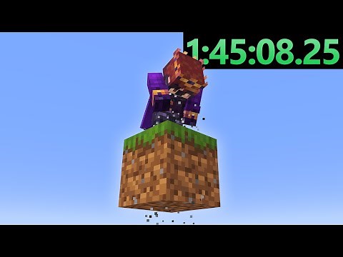 Speedrunning One Block Minecraft