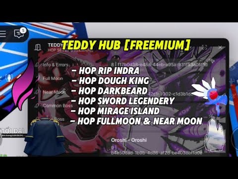 Script TEDDY HUB Hop Sever Siêu Nhanh Update 27 BLOX FRUITS | TEDDY HUB