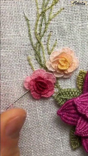 For Beginners: Easy 3D Rose Embroidery Tutorial with Simple Cast-On Stitch