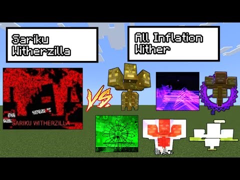 Sariku Witherzilla vs All Inflation Wither In Minecraft - Minecraft Mob Battle